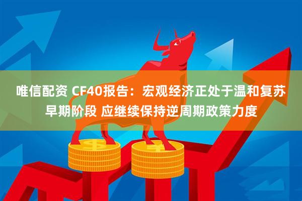 唯信配资 CF40报告：宏观经济正处于温和复苏早期阶段 应继续保持逆周期政策力度